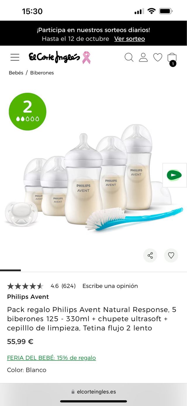 Pack Biberones Philips Avent Natural