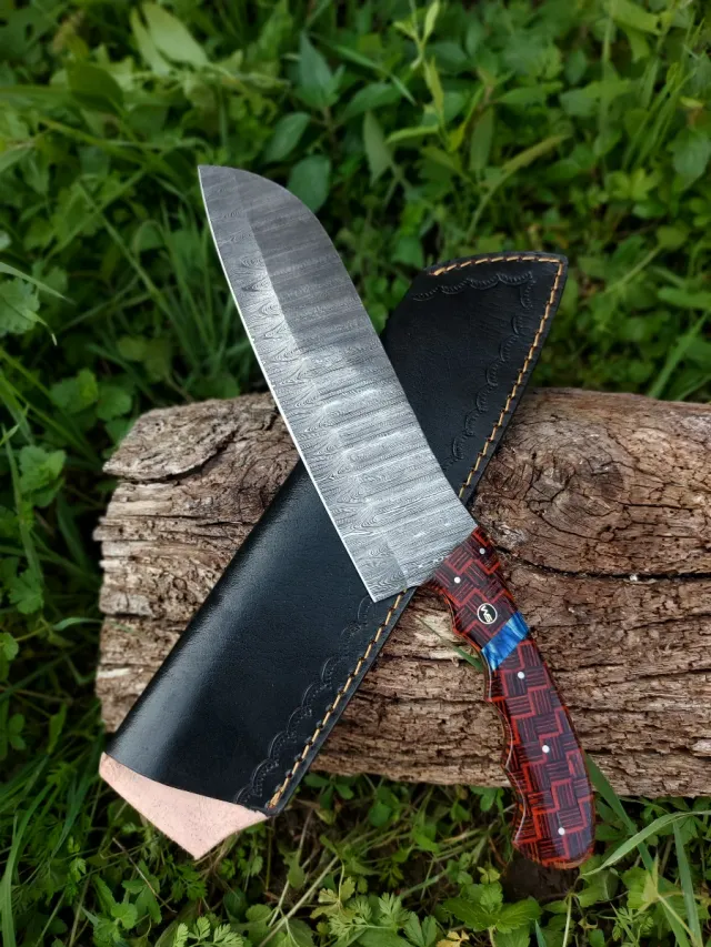 Coltello cuoco/cucina in Acciaio Damasco Forgiato