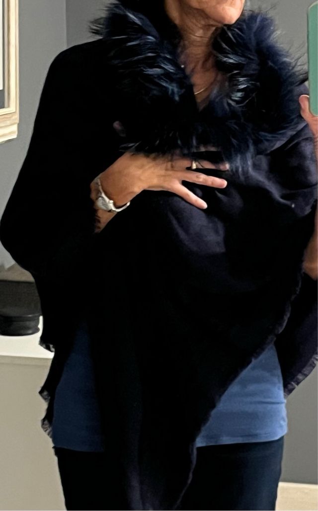 REBAJA!!! Capa Poncho LOEWE Lana y Pelo Auténtica