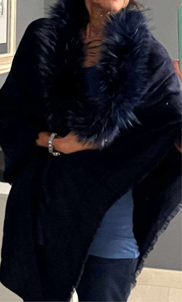 REBAJA!!! Capa Poncho LOEWE Lana y Pelo Auténtica