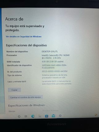 Portátil Lenovo Negro