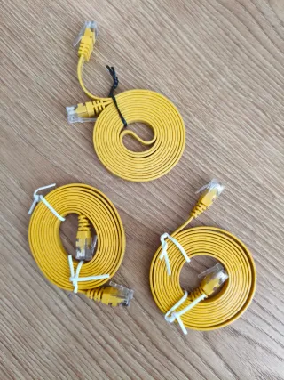 3 Cables de Red CAT5e UTP Amarillo