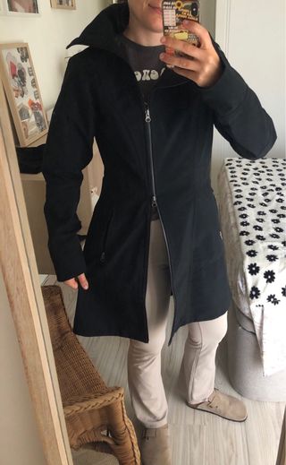 Abrigo Columbia Negro Mujer