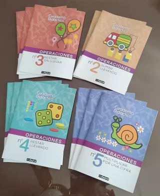 Lote 11 Cuadernos para Sumar, Restar y Multiplicar