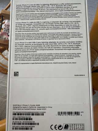 Caja iPhone 11 Púrpura 64GB
