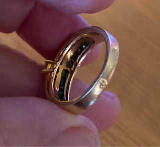 Sortija oro 18k diamantes y esmeraldas