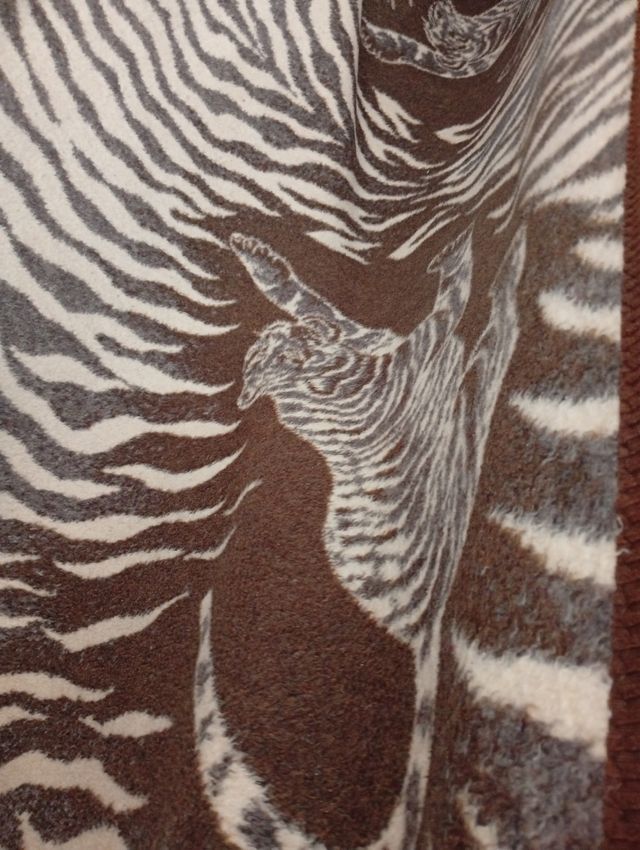 Manta Panteras Vintage Marrón