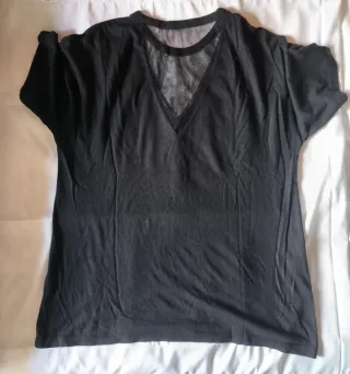 Camiseta Bershka Estampada Malla