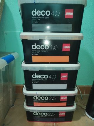 Botes de pintura JUNO deco 4.0 y 2.5
