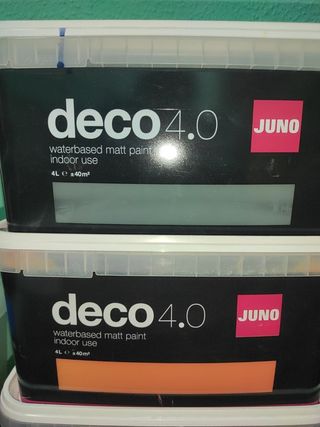 Botes de pintura JUNO deco 4.0 y 2.5