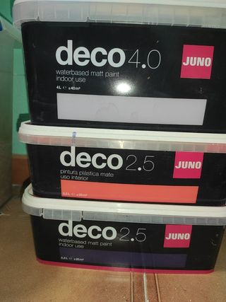 Botes de pintura JUNO deco 4.0 y 2.5