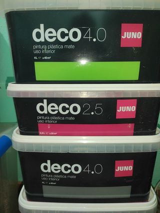 Botes de pintura JUNO deco 4.0 y 2.5