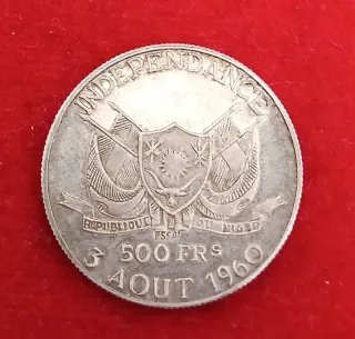 Niger 500 Francos 1960. Plata