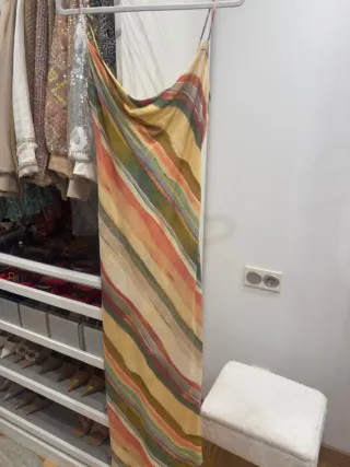 Vestido midi lino Zara S