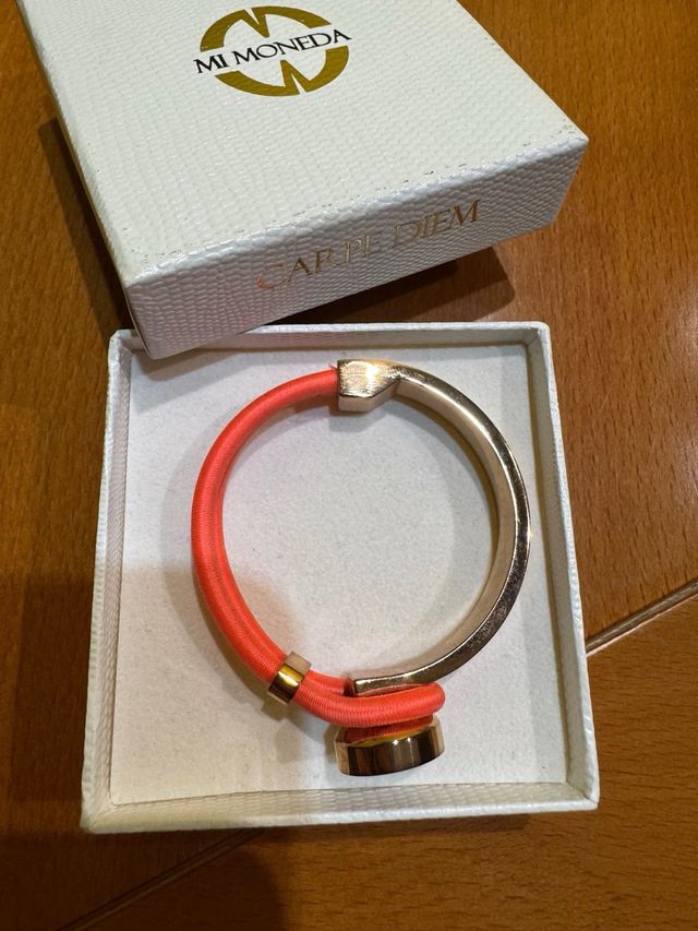 Pulsera Mi Moneda color Oro y Naranja