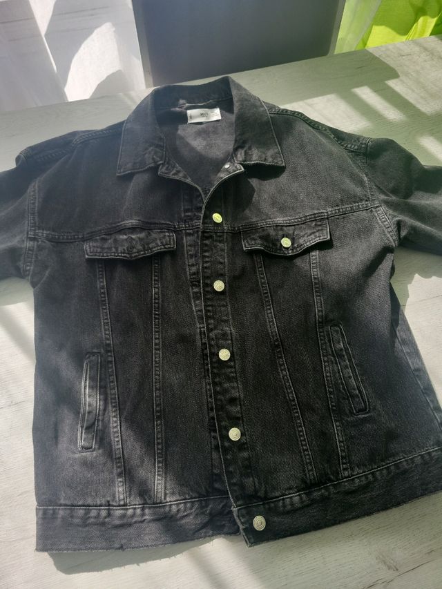 Cazadora vaquera Mango negra