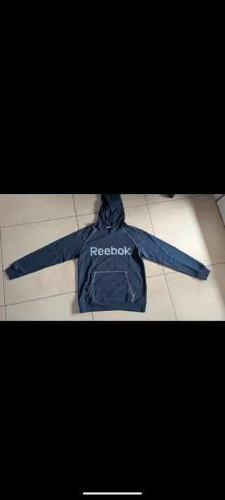Felpa con cappuccio Reebok uomo colore blu marino