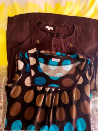 Lote 2 Vestidos Talla L/XL Marrón Multicolor