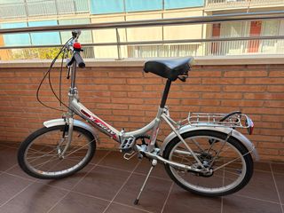 Bicicleta Plegable Urbana color plateado