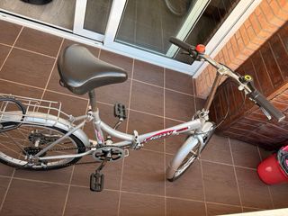 Bicicleta Plegable Urbana color plateado