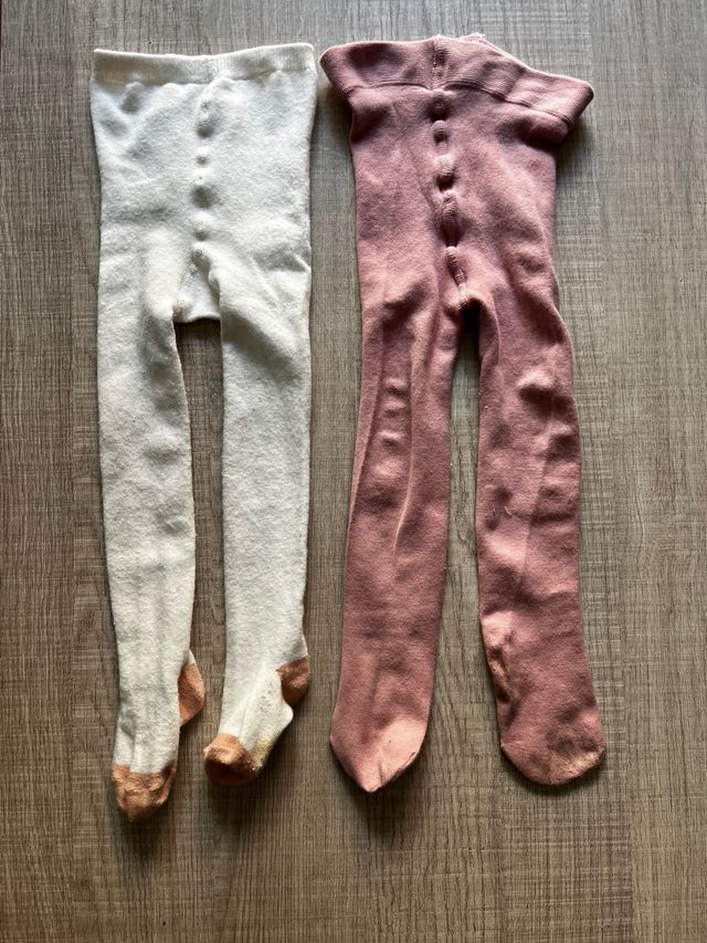 Leotardos niña rosas y blancos