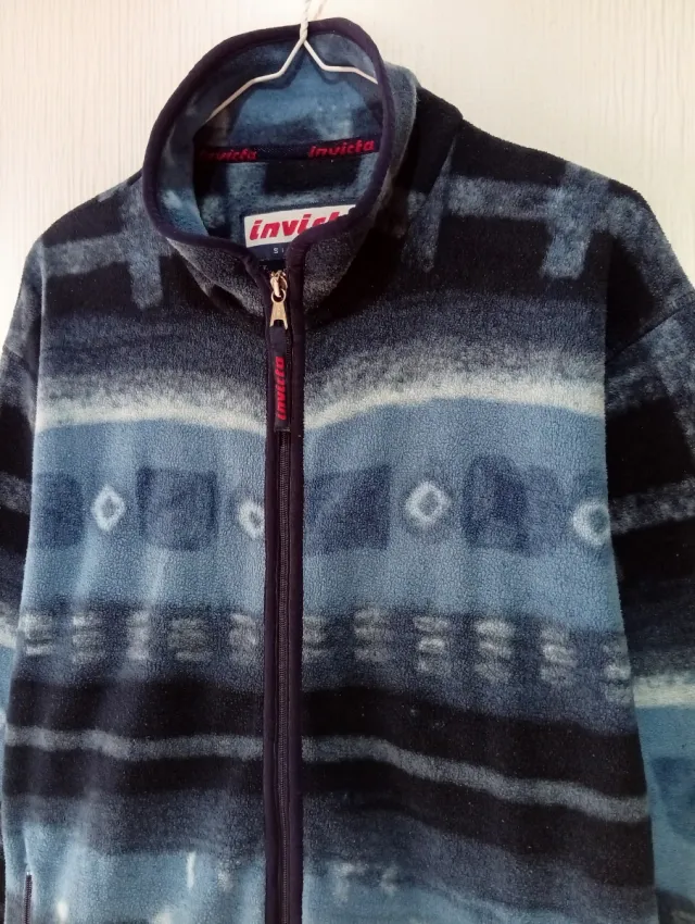 Felpa in pile Invicta blu e nera Taglia XL 