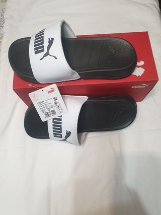 Chanclas Puma Blancas y Negras Talla 38