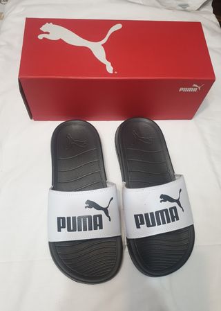 Chanclas Puma Blancas y Negras Talla 38