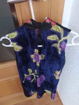 Blusa Desigual Terciopelo Fiesta Talla M