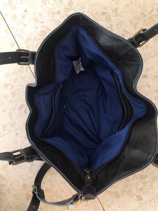 Bolso Desigual Negro Multicolor Bordado