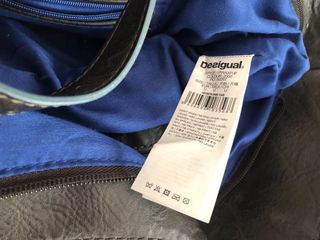 Bolso Desigual Negro Multicolor Bordado