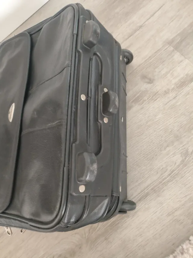 Bolsa  Samsonite de piel con ruedas