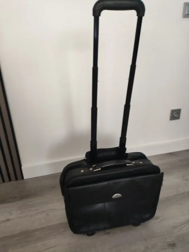 Bolsa  Samsonite de piel con ruedas