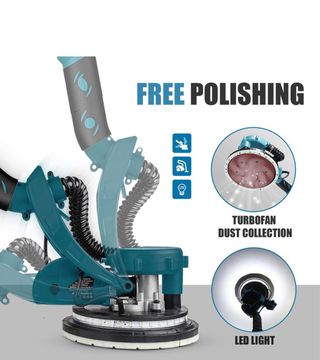 Lijadora de pared con LED y aspiración