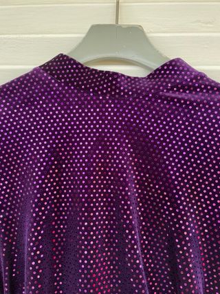 Vestido largo Zara fiesta lentejuelas morado