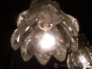 Lámpara cristal Murano 3 tulipas