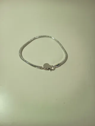 Pulsera cadena serpiente plateada