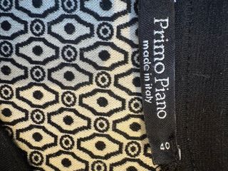 Vestito Primopiano fantasia rombi nero grigio