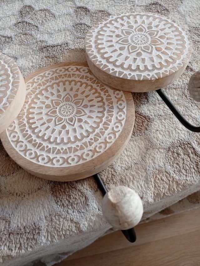 Colgador de pared madera y metal