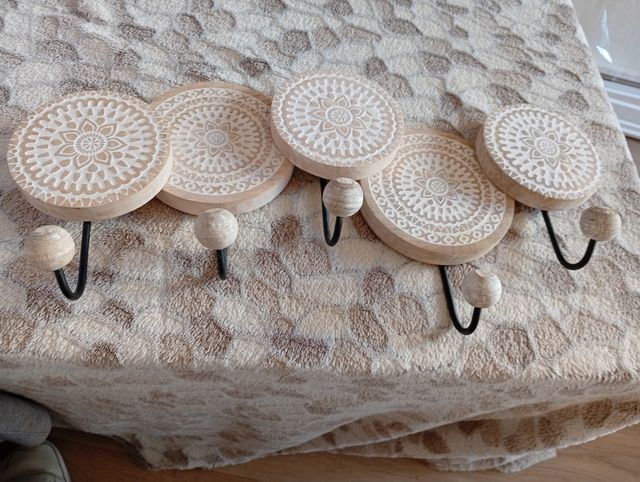 Colgador de pared madera y metal