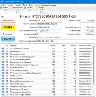 Disco Duro Hitachi 500gb