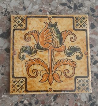 Set Piastrelle Ceramica Vintage Floreale anno 1972