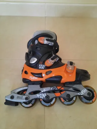 Patines en línea naranja y negro  Talla 36.