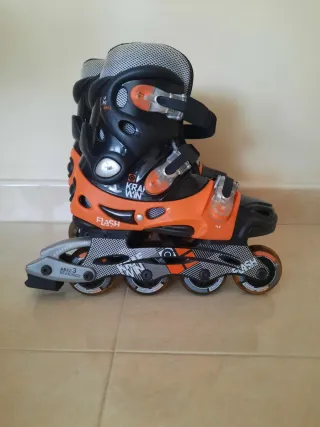Patines en línea naranja y negro  Talla 36.