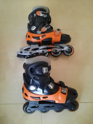 Patines en línea naranja y negro  Talla 36.