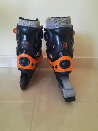 Patines en línea naranja y negro  Talla 36.