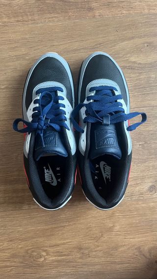 Nike Air Max 90 Blanco Rojo Solar Obsidiana