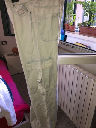 Pantaloni cargo Terranova denim chiaro ragazza