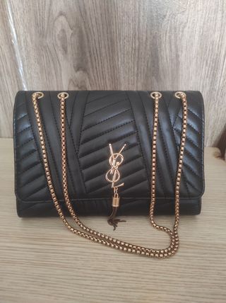 Bolso Yves Saint Laurent Negro Dorado