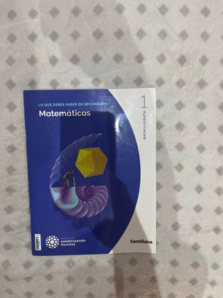 Libro de Matemáticas de 1º de Bachillerato